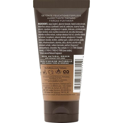 Burts Bees Goodness Glows Tinted Moisturizer, Rich in Antioxidants, Chestnut 1.0 Ounce