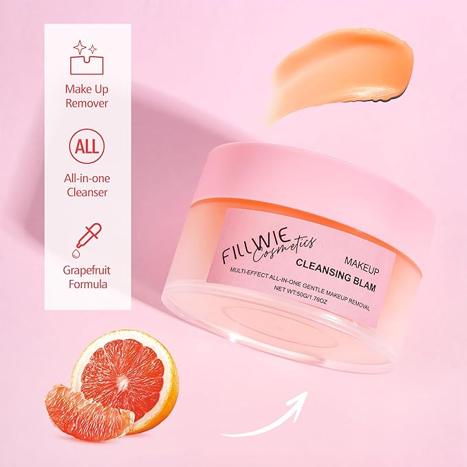 Effective Makeup Cleansing Balm, Powerful Remover, Deep Cleanser for Heavy Makeup Removal, Gentle Melting Cleansing Creams, Grapefruit Extract, Travel-Size, 2-Pack(100G/3.52OZ)