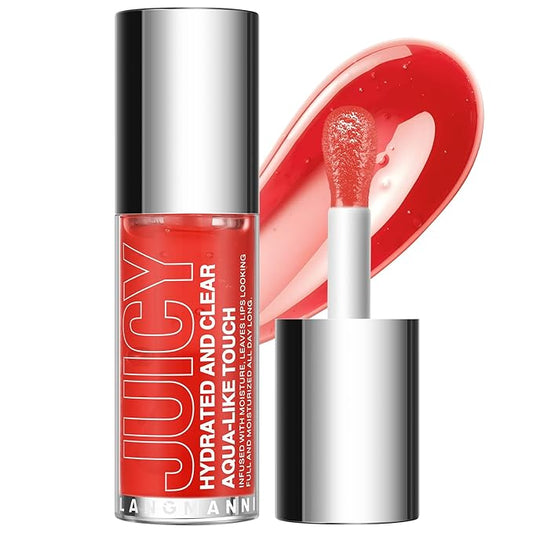 Jolilab Lip Oil, Hydrating Lip Glow Oil Plumping Glass Finish Moisturizing Lip Gloss Lip Tint Extract Lip Oil Tinted for Dry Lip and Lip Care