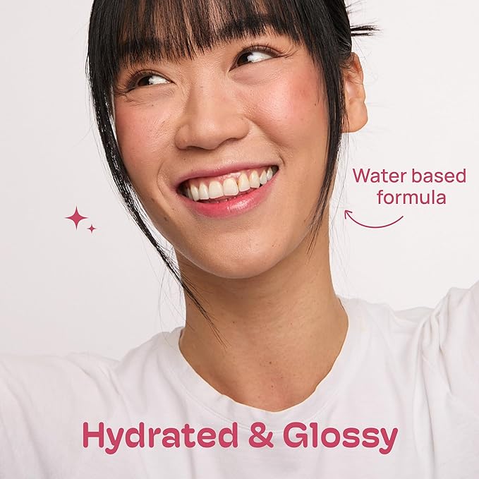 MIXIK Juicy Lip Tint, Hydrating Water-Based Lip Stain and Gloss that feels light and fresh for Dewy and Radiant lips, Formulated with Blue Agave Extract for long lasting Moisturizing (Pink Guava)