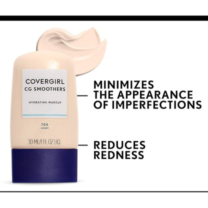COVERGIRL Smoothers Hydrating Makeup Foundation, Natural Beige (packaging may vary), 1 Fl Oz (Pack of 2)