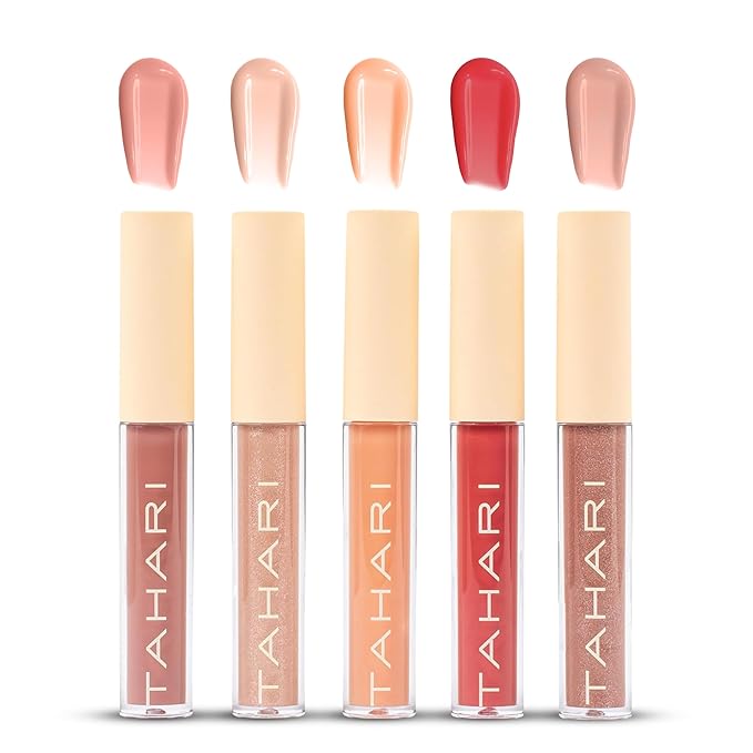 VOTUM Tahari 5 -Piece Matte Lip Gloss Set – Simmery Shades Lip Gloss Pack for Women & Girls, Long-Lasting, Hydrating Lip Color Collection with Rich, Versatile Tones