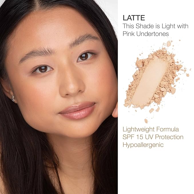 bellapierre Compact Mineral Foundation SPF 15 | Vegan & Cruelty Free Natural Makeup | Full Coverage Matte Foundation | Hypoallergenic | Oil & Talc Free - 0.35 Oz - Latte