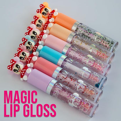 48 Bundle Mini Mouse Red Bow Magic Mood Color Changing Lip Gloss & Lip Stain Set of 6, Kid Friendly, Non-Toxic Long Lasting, Non-Sticky Gifts For Women, Girls, Teens Novelty Party