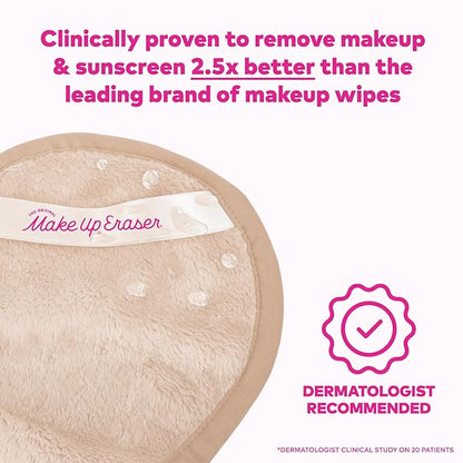 The Original MakeUp Eraser Mini PRO 5-pack, Erase All Makeup With Just Water, Including Waterproof Mascara, Eyeliner, Foundation, Lipstick, Sunscreen and More! Sweet Cream, 5ct.