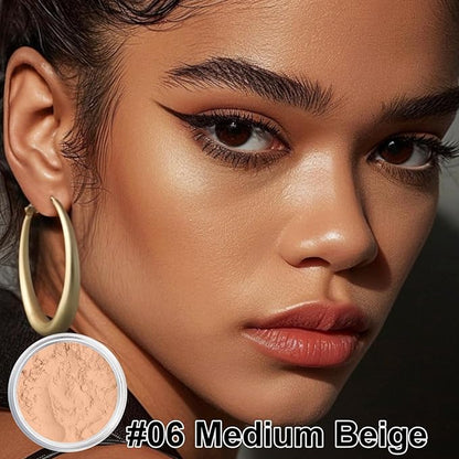 Sunscreen Mineral Powder Foundation, SPF 35, Talc-Free, Loose Powder Foundation, Buildable Lightweight Coverage, for Matte Base Makeup (#06 Medium Beige Foundation Makeup)