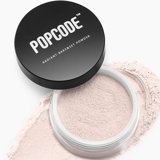 Glow Soft Focus Setting Powder, Smooths Pores & Lines, Silky Powder for Creating Without Shine, Bake Loose Powder, Talc-Free, Vegan, 0.81 Oz (Light Pink)