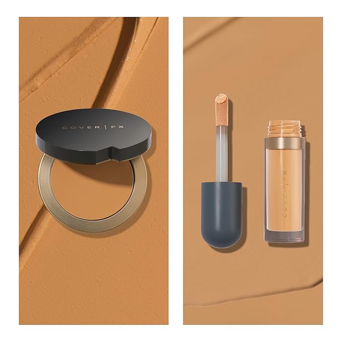 Cover FX Discoloration Kit: Total Coverage Cream Foundation - T3 + Skin Discovered Longwear Concealer, T3 - Full Coverage