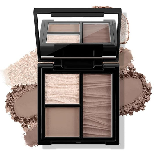 Boobeen Face Bronzer Highlighter Contour Powder Palette, Multi-use Contour Makeup Easy to Blend Face Shaping Contouring Matte Bronzer Powder Long Lasting