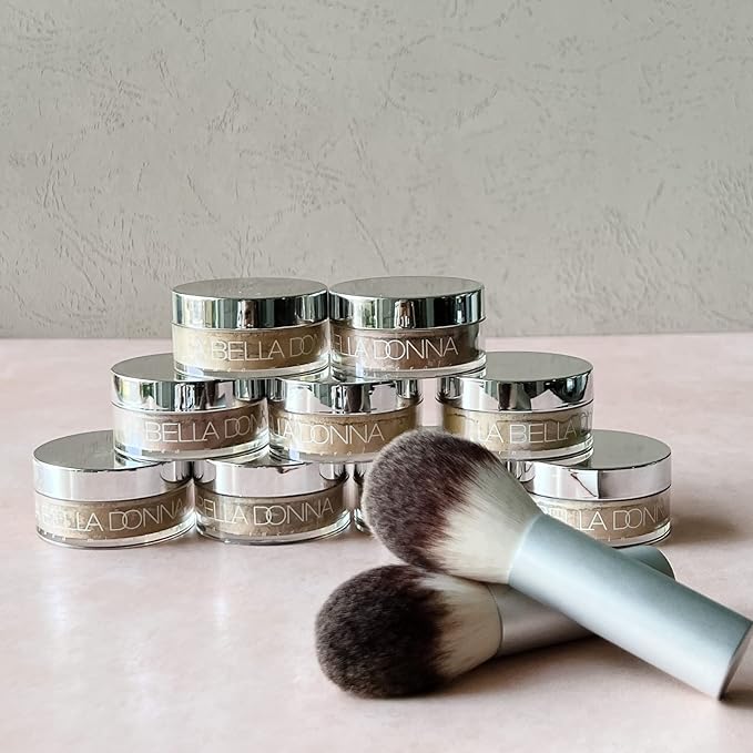 La Bella Donna Loose Mineral Foundation, Non-Chemical SPF50, Only 4 Ingredients, Reef-Safe, Non-Nano, Natural Mineral Makeup with Sun Protection | 10g | Caffe