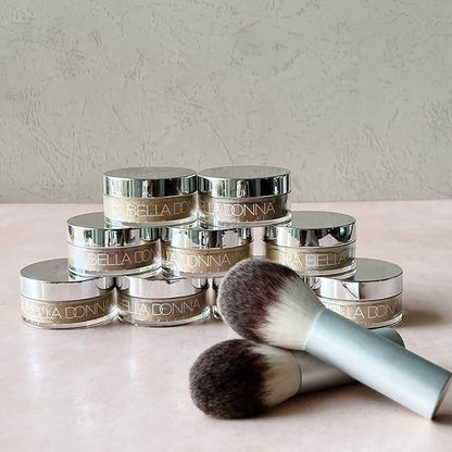 La Bella Donna Loose Mineral Foundation, Non-Chemical SPF50, Only 4 Ingredients, Reef-Safe, Non-Nano, Natural Mineral Makeup with Sun Protection | 10g | Caffe