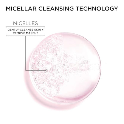 Garnier Micellar Cleansing Water, All-in-1 Makeup Remover and Facial Cleanser, For All Skin Types, 3.4 Fl Oz (100mL), 1 Count (Packaging May Vary) (Pack of 2)