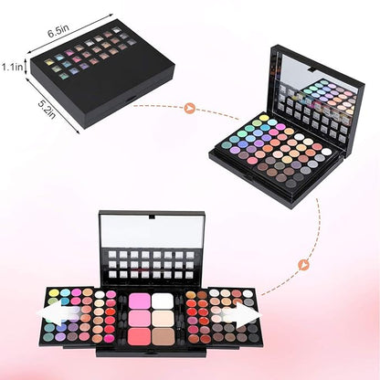 All in One Makeup Valentine's Day Gifts Kit for Women, Professional 78 Colors Combination Palette Makeup Set Include 48 Eyeshadow,18 Lip Gloss,3 Blusher,6 Concealer,3 Contour Powder,8 Brushes,1 Mirror