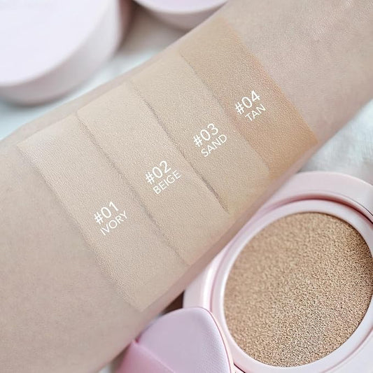 MakeupxSewa Cushion Glassy Matte Retouch for Natural Look, 4 shade (01-IVORY, 15g)