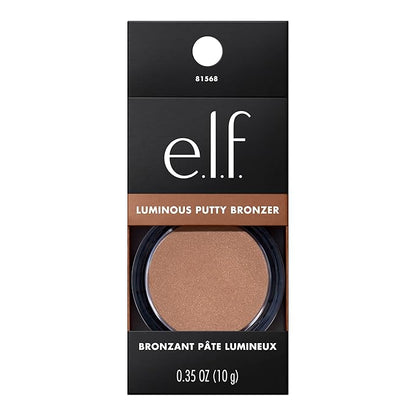 e.l.f. Luminous Putty Bronzer, Lightweight Putty-to-Powder Bronzer For A Radiant, Glowing Finish, Highly Pigmented, Vegan & Cruelty-Free, Day Trip