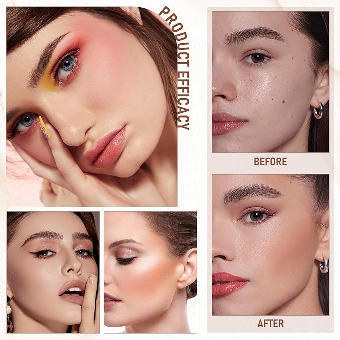 Flawless Eraser Foundation Stick,Korean Hydrating Lightweight Foundation Stick with Brush,Multi-Use Foundation Stick Makeup, Waterproof Thin and Cover Blemishes for All Skin Types (pink velvet, 03)