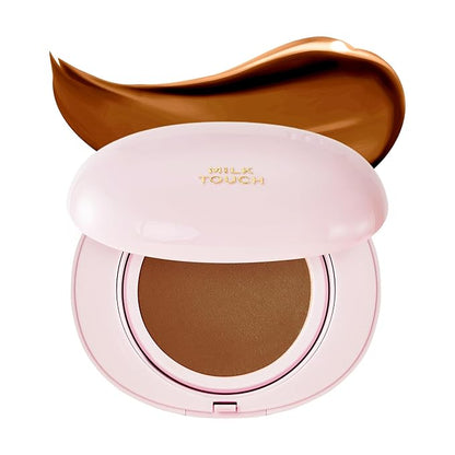 milktouch Cushion Foundation, 24H Flawless Skin, Radiant Shine, No Oxidation, Long-Lasting, Non-Creasing, 60% Hydrating Skincare Infused Korean Foundation, Valentines Gifts (40N Cappuccino)
