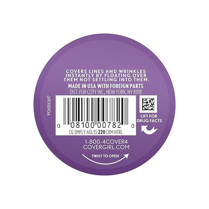 COVERGIRL & Olay Simply Ageless Instant Wrinkle-Defying Foundation, Creamy Natural 0.44 Fl Oz (Pack of 1) & Simply Ageless Instant Wrinkle Blurring Pressed Powder, Buff Beige, 0.39 Oz.