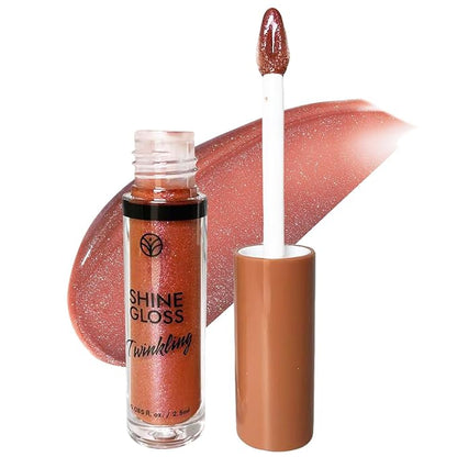 Lip Gloss Women Girls Plumping Lip Gloss Glitter Tinted Lip gloss Oil Plumper Hydrating Long Lasting Moisturizing Non Sticky Makeup lip gloss (07#)