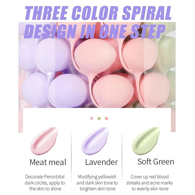 Hydrating Face Primer for Makeup, One Step Color Corrector Isolation Cream, Makeup Primer for Face, Skin Tone Correcting Oil-Control, Long Lasting Foundation (Primer 02+03, 80g)