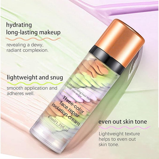 Primer For Face Before Makeup With Spf 50 Sunscreen Isolation Cream, One Step Color Corrector For Face, 3 In 1 Oil Controling & Moisturizing Primer Face Makeup, Radiance Skin,Refreshing,Non Greasy