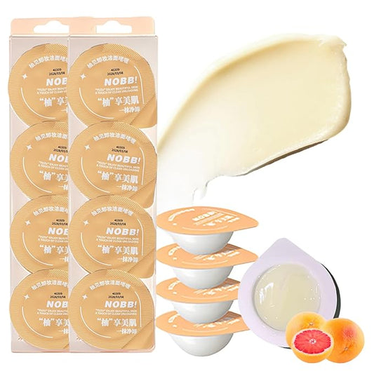 8pc Deep Cleansing Blam for Face, Mini Makeup Remover Blam, Gentle Facial Makeup Remover, Moisturizing Pore Face Cleanser, Individually Packaged Travel Essential Makaup
