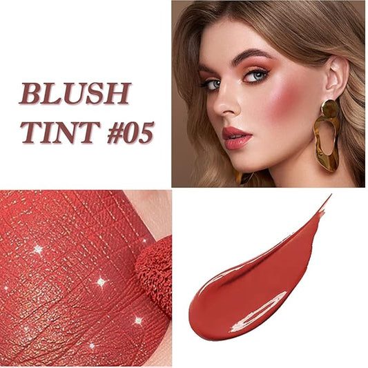 Liquid Blush,Soft Cream Face Blush Dewy Cheek Tint Moisturizing Natural Matte Looking Weightless Smooth Skin Tint Blush Makeup - #05