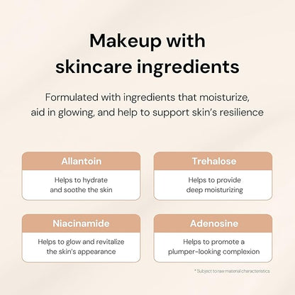THANK YOU FARMER Dewy Glow Skin Tint, Long-Lasting Tinted Moisturizer, Light coverage, Vitamin B3, Niacinamide, Adenosine, Korean Beauty Dermatologist Tested, Tan, 1.75 fl oz