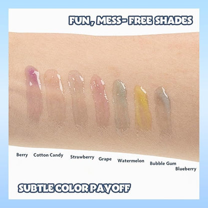 Disney Minnie Mouse 7 Piece Plant Based Lip Gloss, Girls Party Favors, First Makeup Set for Girl, Perfect for Parties, Sleepovers, and Birthday Gifts, Ages 3+, by Townley Girl