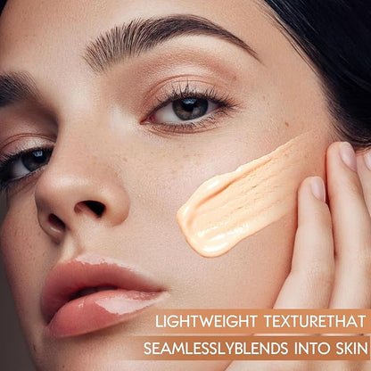 Matte Oil Control Concealer Foundation Flawless Soft Long Lasting Foundation Makeup,Waterproof Full Coverage Face Makeup Strong Concealer Foundation for Oily Acne Skin (#101 Porcelain)