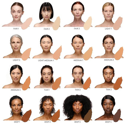 YENSA Super Serum Silk Powder Foundation - Matte Foundation Makeup to Blur and Smooth Pores - Provides a Radiant and More Even Skin Tone for a Natural, Healthy Glow - Light 1 (0.35 oz)