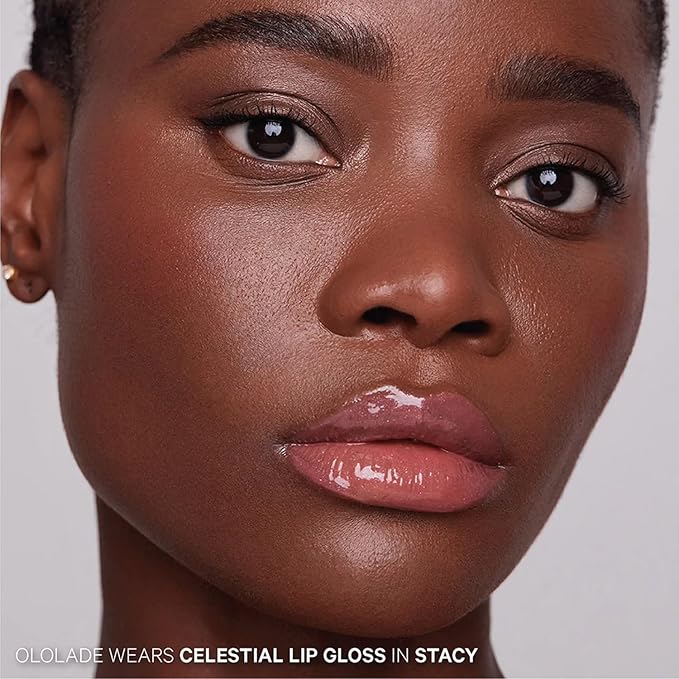 Kevyn Aucoin Celestial Lip Gloss, Stacy (shimmery mauve pink): Light reflecting shine & sheer. Precision makeup artist applicator. Hydrating, non-stick formula. Multi-dimensional 3D plumping effect.
