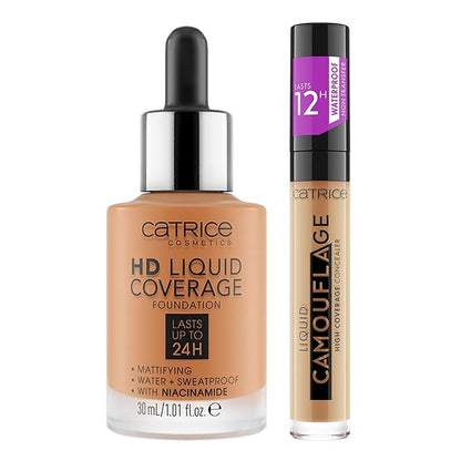 Catrice | HD Foundation 70 & Liquid Camouflage Concealer 60 Bundle | Full Coverage Makeup | Vegan & Cruelty Free