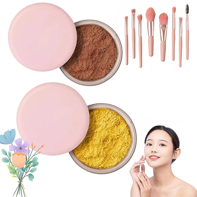 Allaura Beauty Pink Blurring Powder - Setting Powder For All Skin Tones