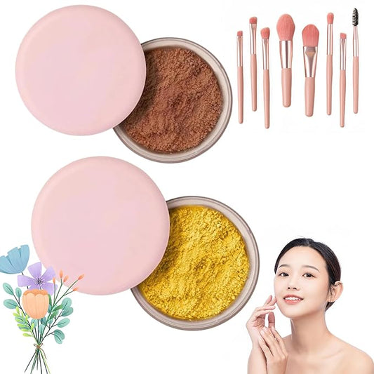 Allaura Beauty Pink Blurring Powder - Setting Powder For All Skin Tones