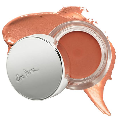 Ere Perez - Natural Carrot Color Pot | For Lips + Cheeks | Buildable, Blendable, Creamy, Vibrant, Satin Finish | Cacao Butter, Avocado + Castor Seed Oil | Vegan, Cruelty-Free, Clean Beauty (Healthy)