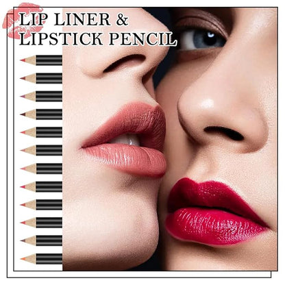 12 Colors Matte Lip Liner Set,Velvet Long Lasting Professional Nude Lip Liner Pencil,Waterproof Non-marking Lip Liner Stain Lipliner Set