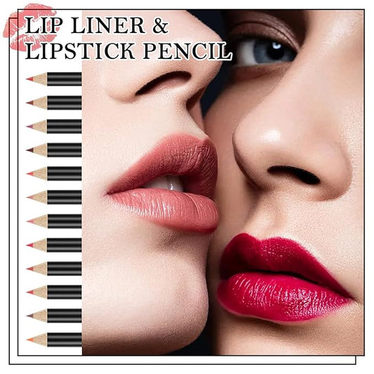 12 Colors Matte Lip Liner Set,Velvet Long Lasting Professional Nude Lip Liner Pencil,Waterproof Non-marking Lip Liner Stain Lipliner Set