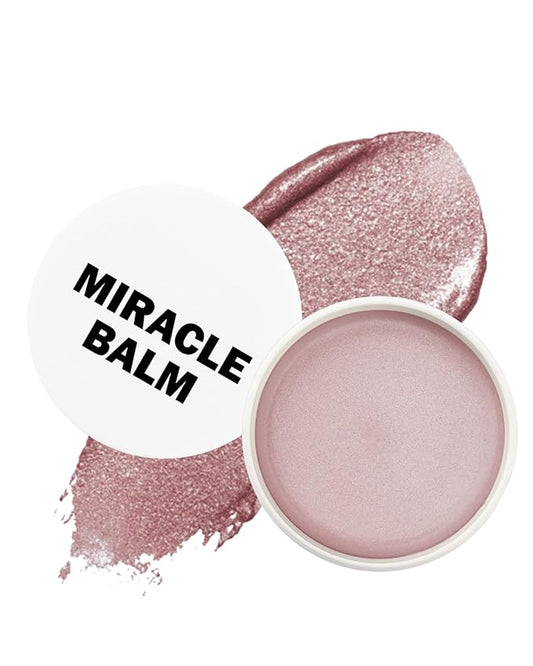 Miracle Glow Balm - Hydrating Tinted Cream Blush, Multi-Use Glow Face Balm Makeup for Cheek & Eye & Lip Tint, Creamy Lightweight Blendable Highlighter Blusher, Radiant Skin Finish, 01#Natural