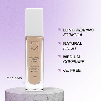 OFRA Absolute Cover Foundation #2 | Liquid Medium Coverage Foundation with Natural FInish | Oil-Free Face Makeup | Light Shade with Cool Undertone | 1oz/30ml