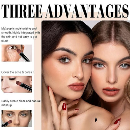 Inauguratei Under Eye Brightener,Waterproof Under Eye CC Concealer for Dark Circles,Long-Lasting Oil Control Dark Circle Corrector Foundation Cream,Tired Skin Color Correcting Brightener & Primer