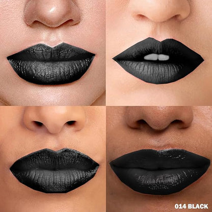 Peel Off Lip Stain - Long Lasting, Transfer Proof and Waterproof Tattoo Lip Tint, Matte Finish Lip Stain Peel Off, Infused with Vitamin E & Algin & Hydroxyacetophenone, #014 Black