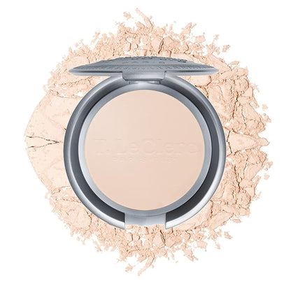T. Leclerc Compact Pressed Powder - Super-Blendable Face Makeup Longwear Portable Matte Finish Radiant Natural Medium to Full Coverage Airbrushing Mineral Base For Pores & Imperfections (Translucide)