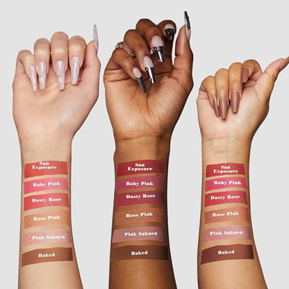 KIMUSE Highlighter Makeup Stick Duo, Cream Blush & Highlighter Trimming Stick, Creamy High Pigmented, Long Lasting, Vegan Face Make Up Sticks