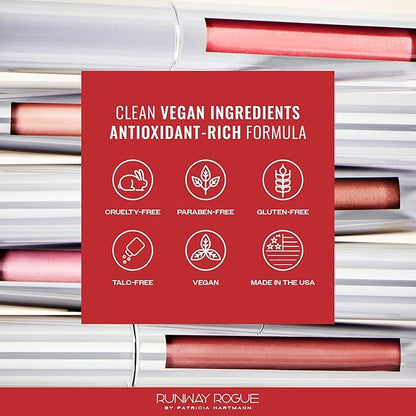 Runway Rogue LuxGloss Lip Gloss, High-Pigment Shimmery Soft Pastel-Pink Lip Gloss, ‘Catwalk’