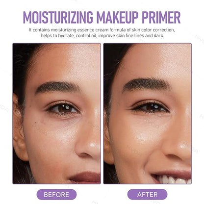 KYDA 2 Bottles Color Correcting Facial Serum, SPF 50 PA+++, Moisturizing Makeup Primer, One Step Brightening Primer to Even Skin Tone, Oil Control Skin Corrector, Sheer Finish, Refreshing