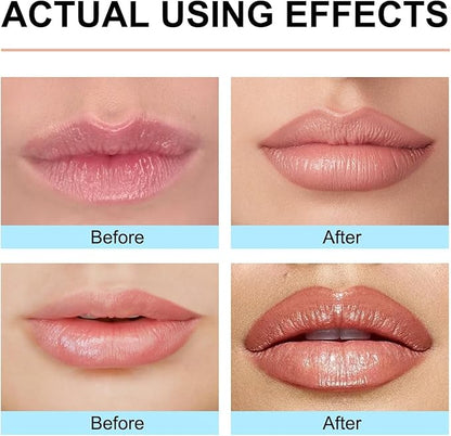 Dulele 3PCS Lip Liner Set, Peel Off Lip Stain, Long Lasting Waterproof Lip Stain Peel Off, Transfer Proof Matte Finish Lip Gloss (A, M)