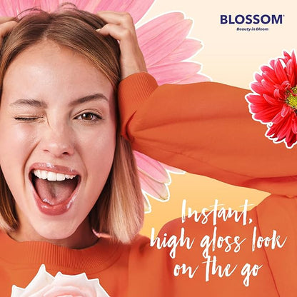 Blossom Scented Moisturizing Lip Gloss Tubes, Infused with Real Flowers, 0.6 fl. oz/18ml, 2 pack Full Size Gift Set, Strawberry/Watermelon