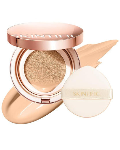 Cushion Foundation | Cover All Perfect Air Cushion | SPF 35 PA++++ | Oil-Control Waterproof Fondation Sweatproof Matte Finish Poreless Foundation Flawless BB Cream CC Makeup