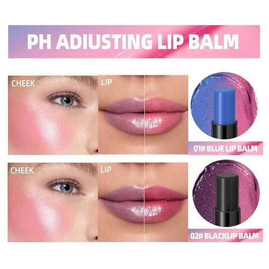 PH Adjusting Lip & Cheek Tint – Temperature Color Change Instaph Lipstick, Hydrating & Long-Lasting, Natural Glow Blush & Lip Color, Buildable, Non-Sticky, Moisturizing Lip & Cheek Stain (02, 1)